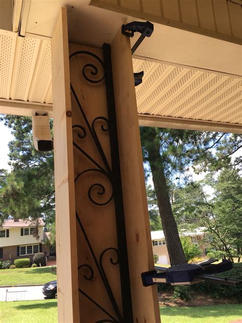 cover up column house outdoor metal|covering wrought iron porch columns.